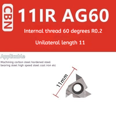 1160-Korea Imported Diamond Threaded Diamond Inserts 16ER/IR A55 AG60PCD Gemstone External Threaded Cutter Grain Shandong Denso Pricision Tools Co.,Ltd.